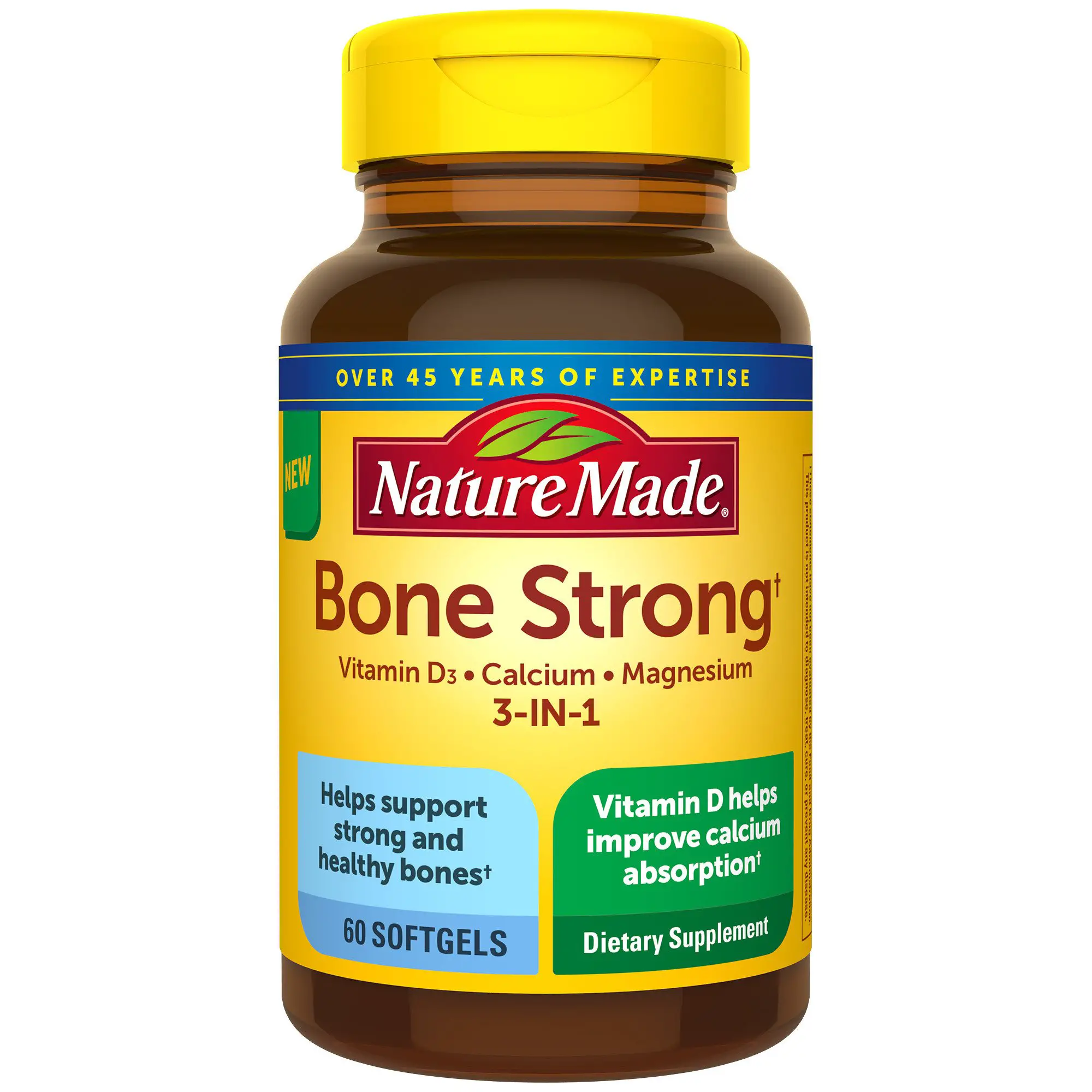Nature Made Bone Strong with Calcium 260mg, Vitamin D3 ...