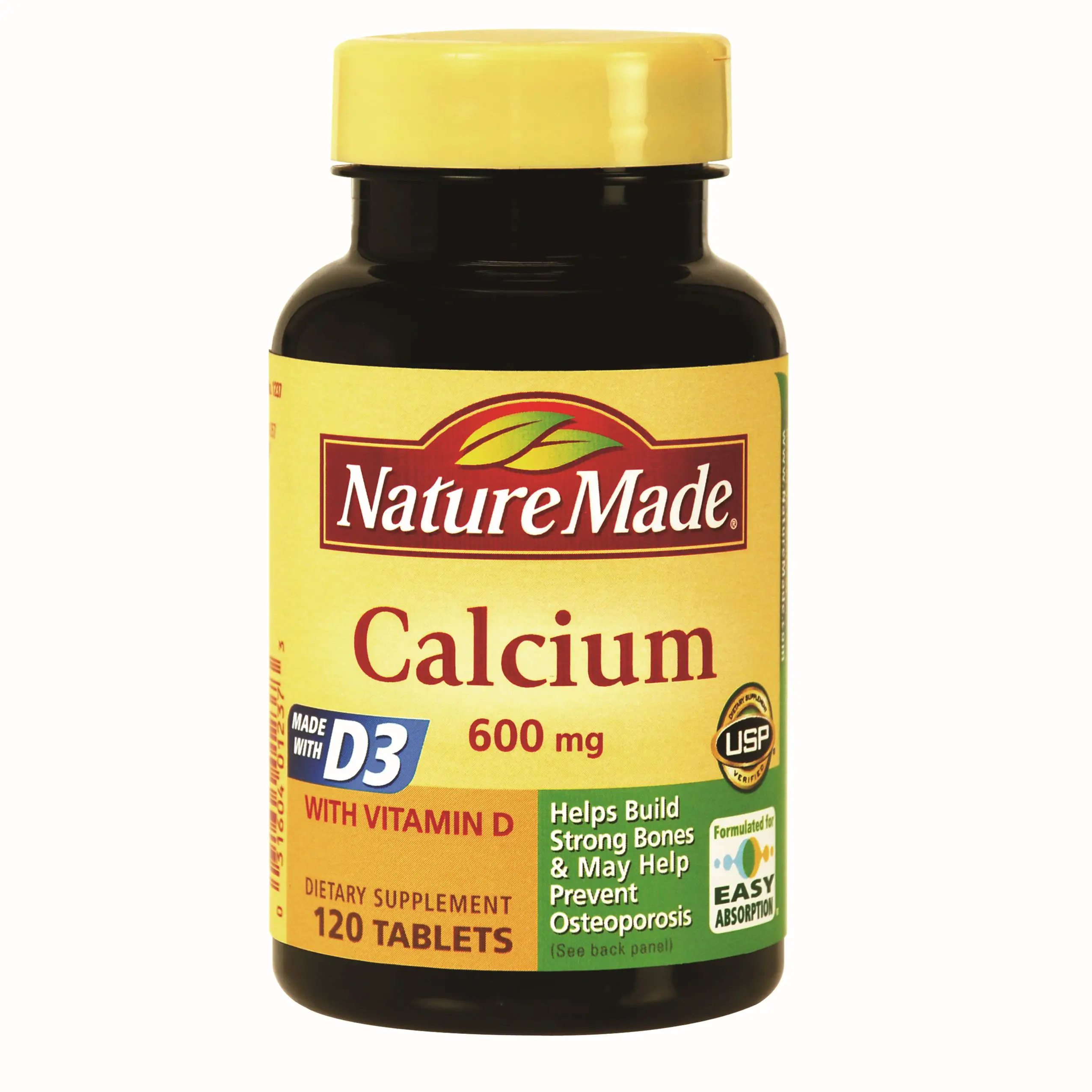Nature Made Calcium 600 mg with Vitamin D, 120 Tablets