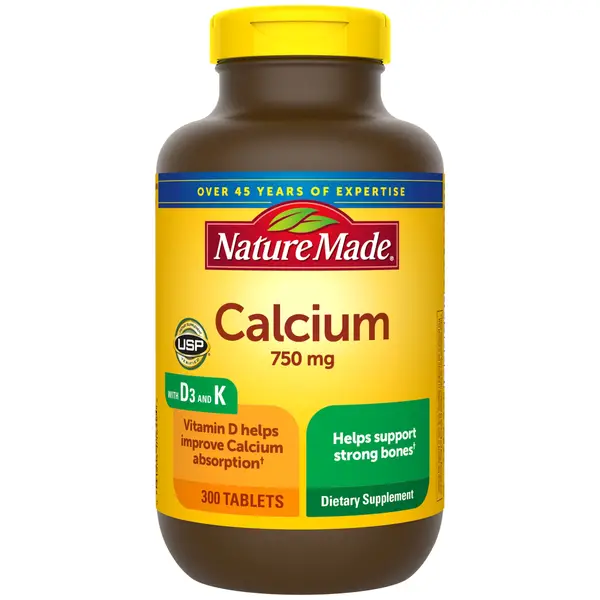 Nature Made Calcium 750 mg with Vit D &  K (300 ct)