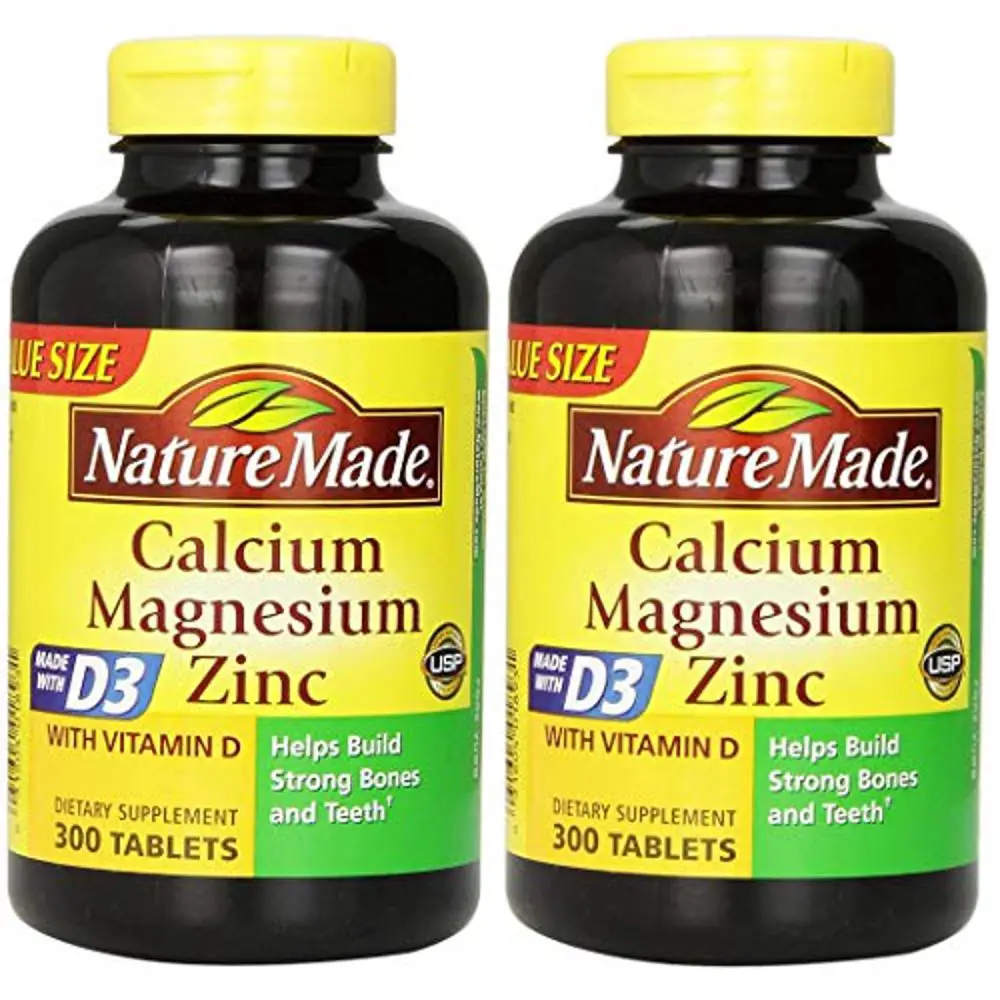 Nature Made Calcium Magnesium Zinc Tablets with Vitamin D ...