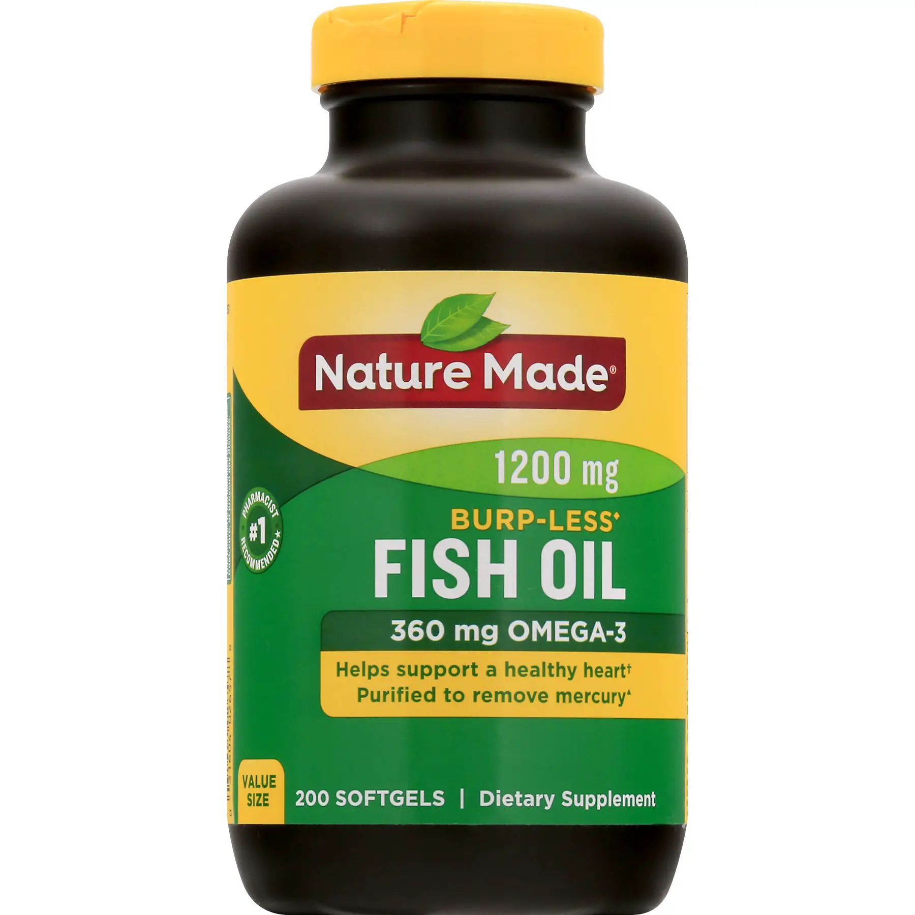 Nature Made Fish Oil 1200mg + Vitamin D 1000 IU Liquid Softgels