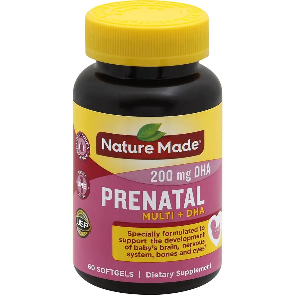 Nature Made Prenatal Multi + DHA Softgels, 200 Mg, 60 Ct
