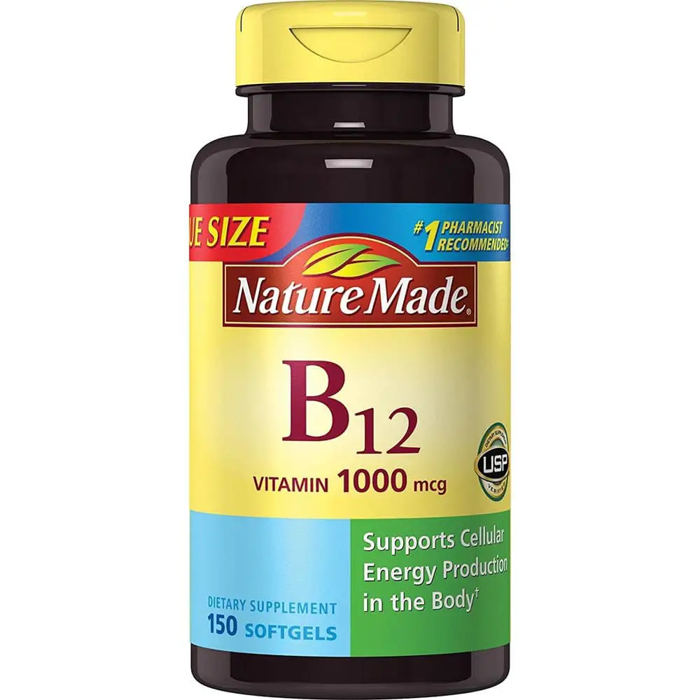 Nature Made Vitamin B12 1000 mcg. Softgels Value Size 150 Ct