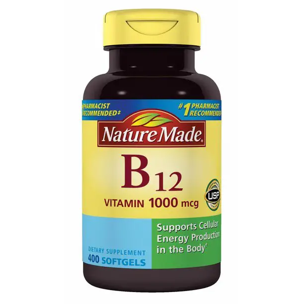 Nature Made Vitamin B12 1,000mcg Softgels, 400 ct ...