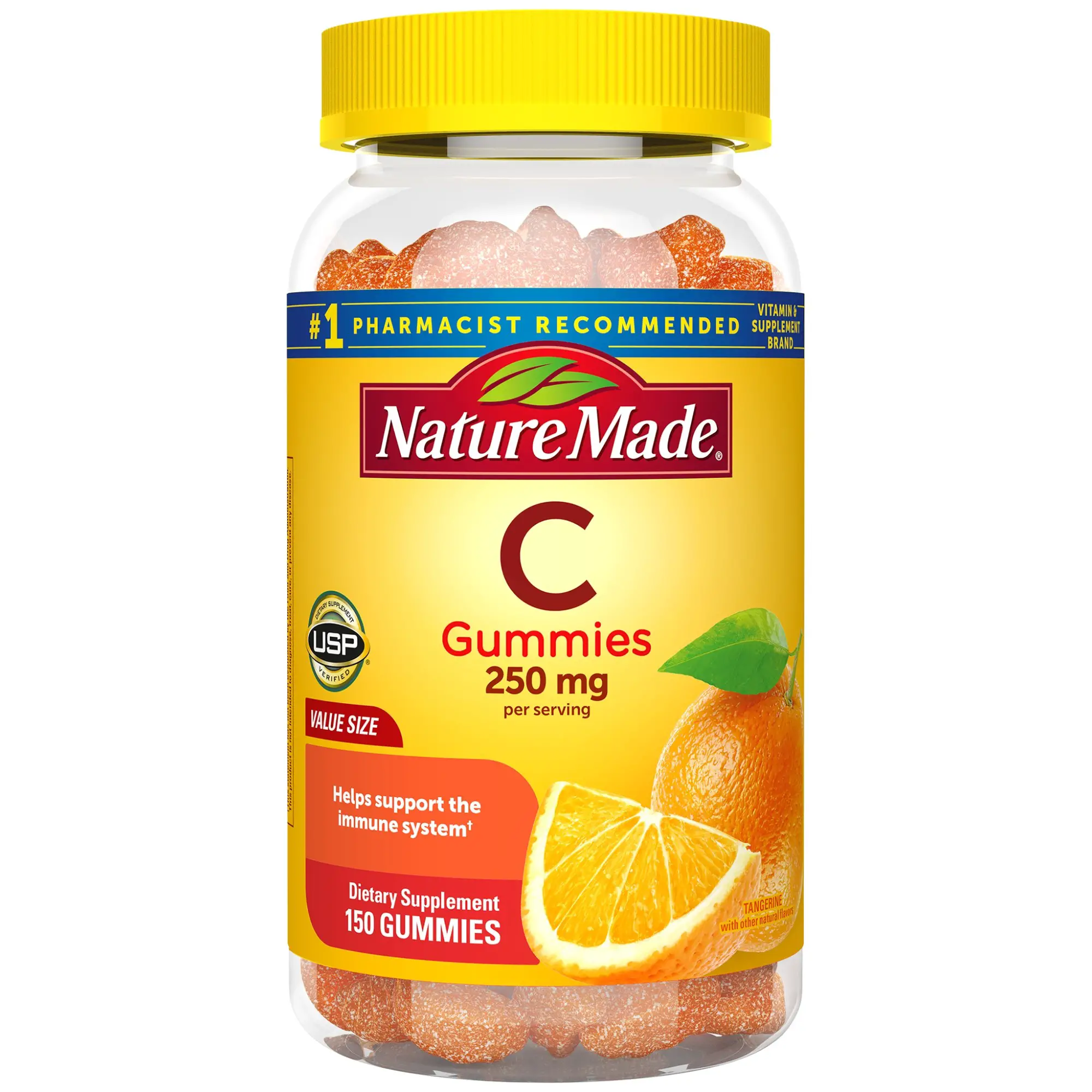Nature Made Vitamin C 250 mg Gummies, 150 Count Value Size ...