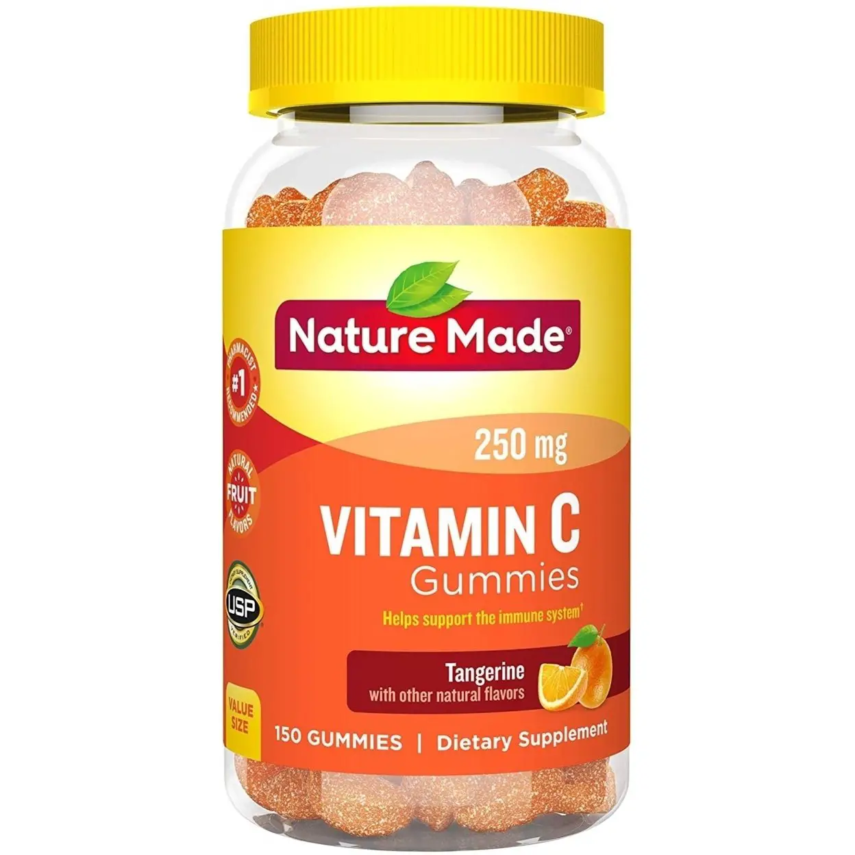 Nature Made Vitamin C Immune Support Gummies, Tangerine ...