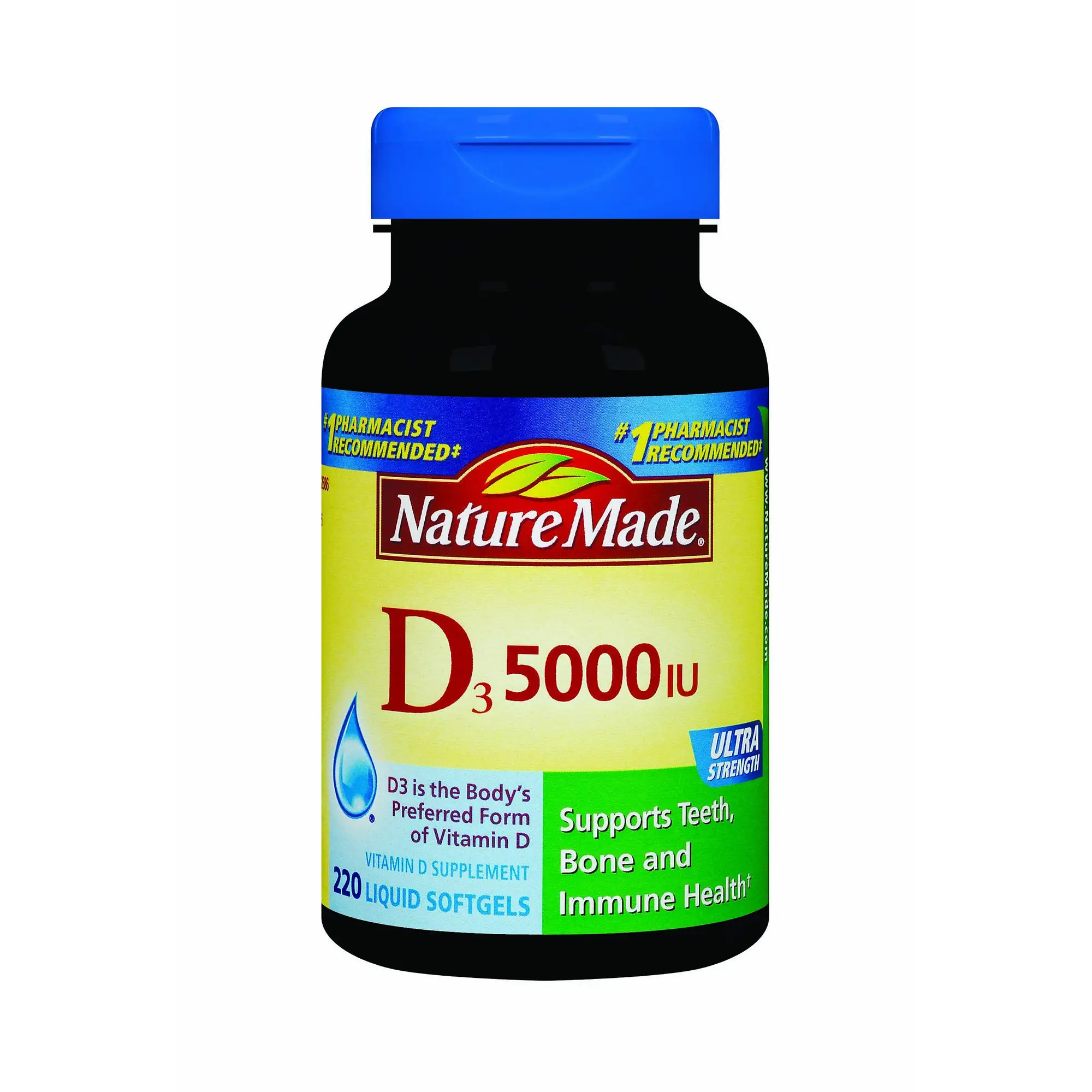 Nature Made Vitamin D3 5,000 IU Softgels, 220 ct.