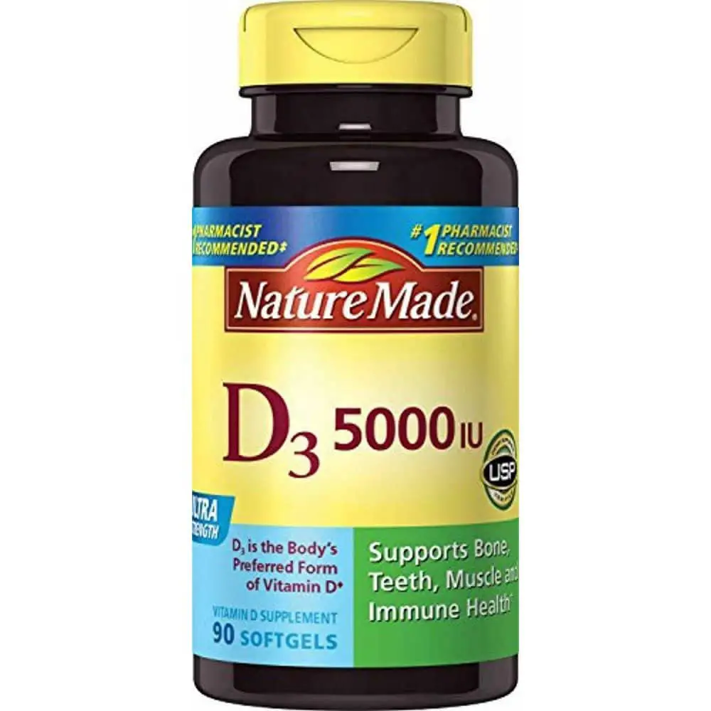 Nature Made Vitamin D3 Supplement, Supports Bone &  Teeth 90 s