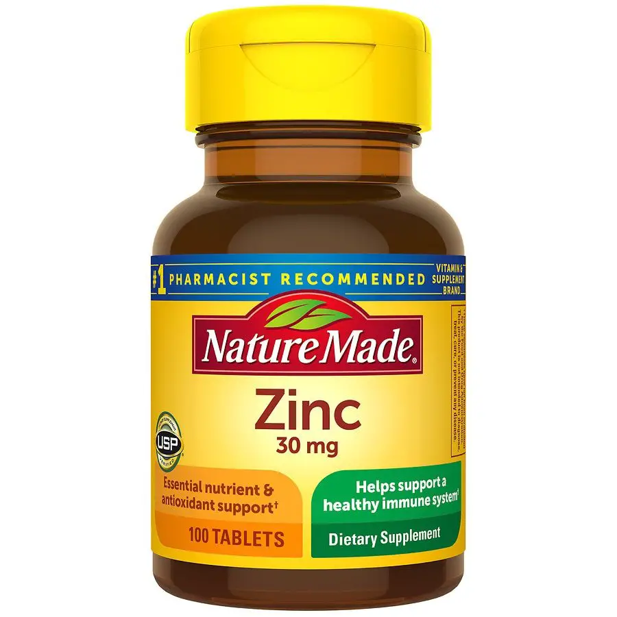 Nature Made Zinc 30 mg Dietary Supplement Tablets