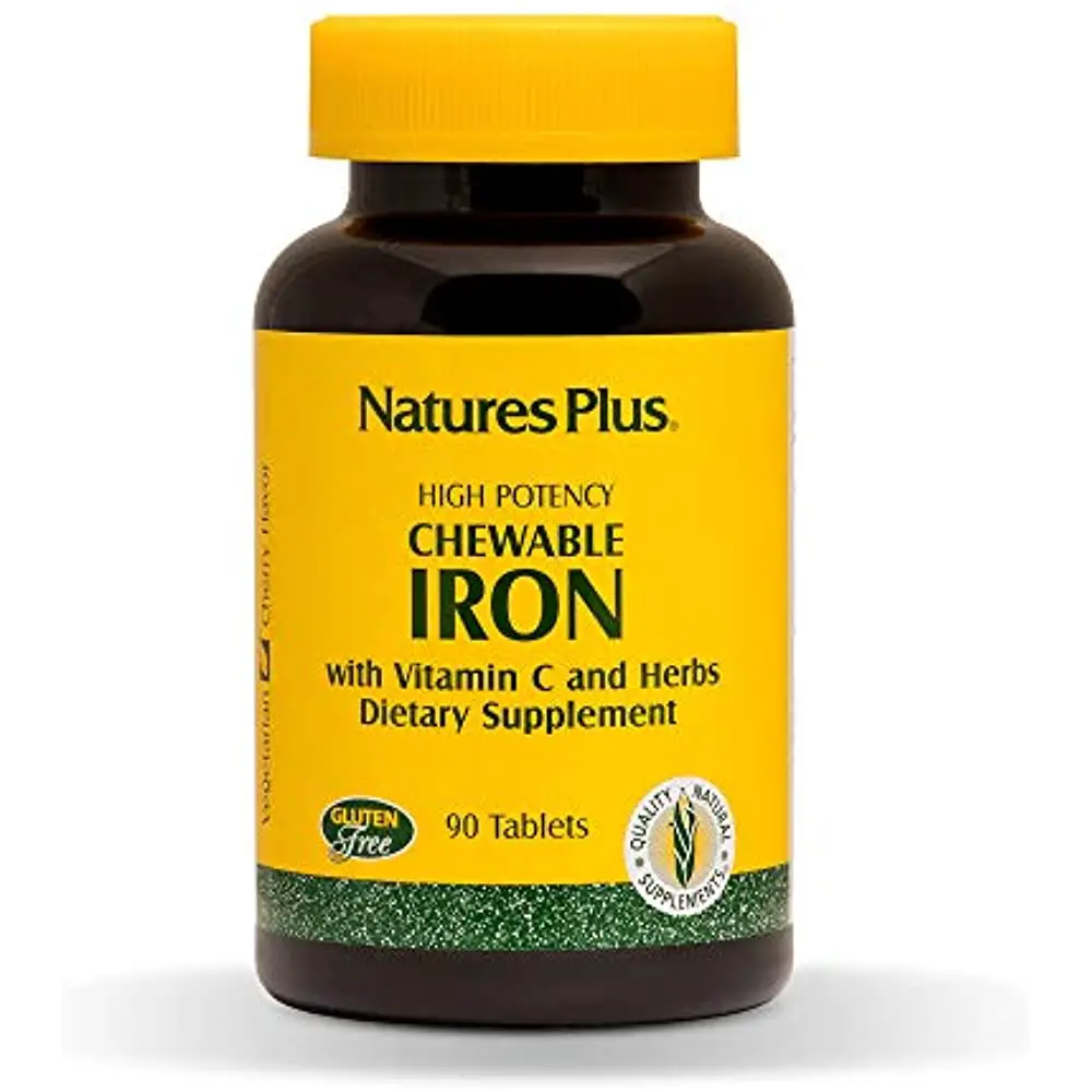 Natures Plus Iron with Vitamin C Supplements Chewable 27 ...