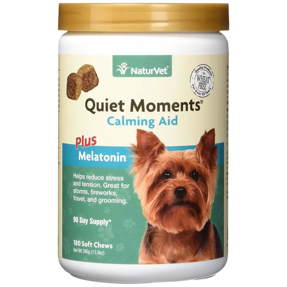 NaturVet Quiet Moments Calming Aid Soft Chew Supplement for Dogs, 180 ...