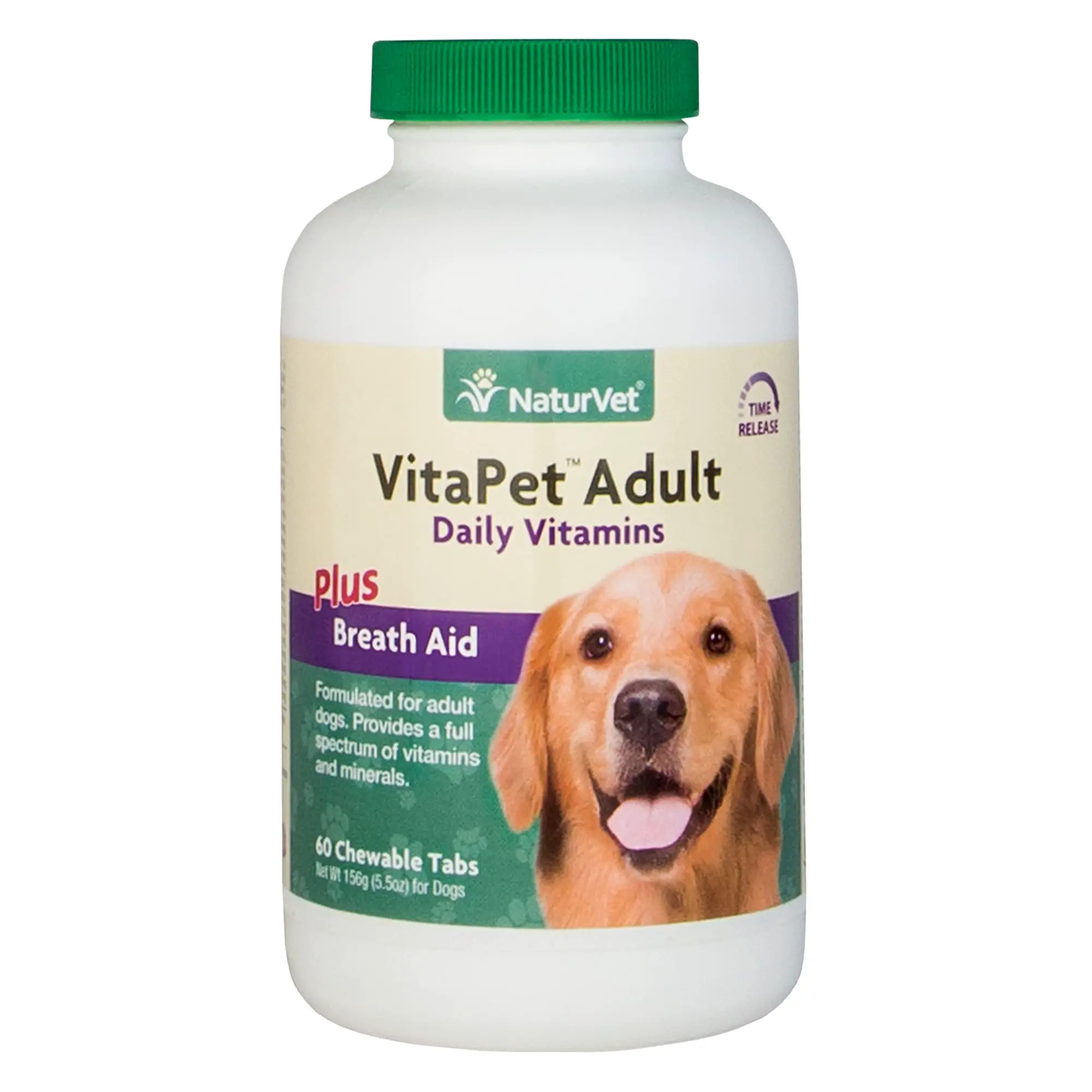 NaturVet VitaPet Daily Vitamins for Adult Dogs, Count of 60