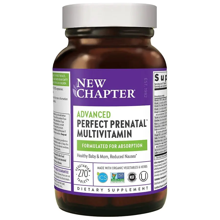 New Chapter Perfect Prenatal Multivitamin, Prenatal Vitamin for Mom ...