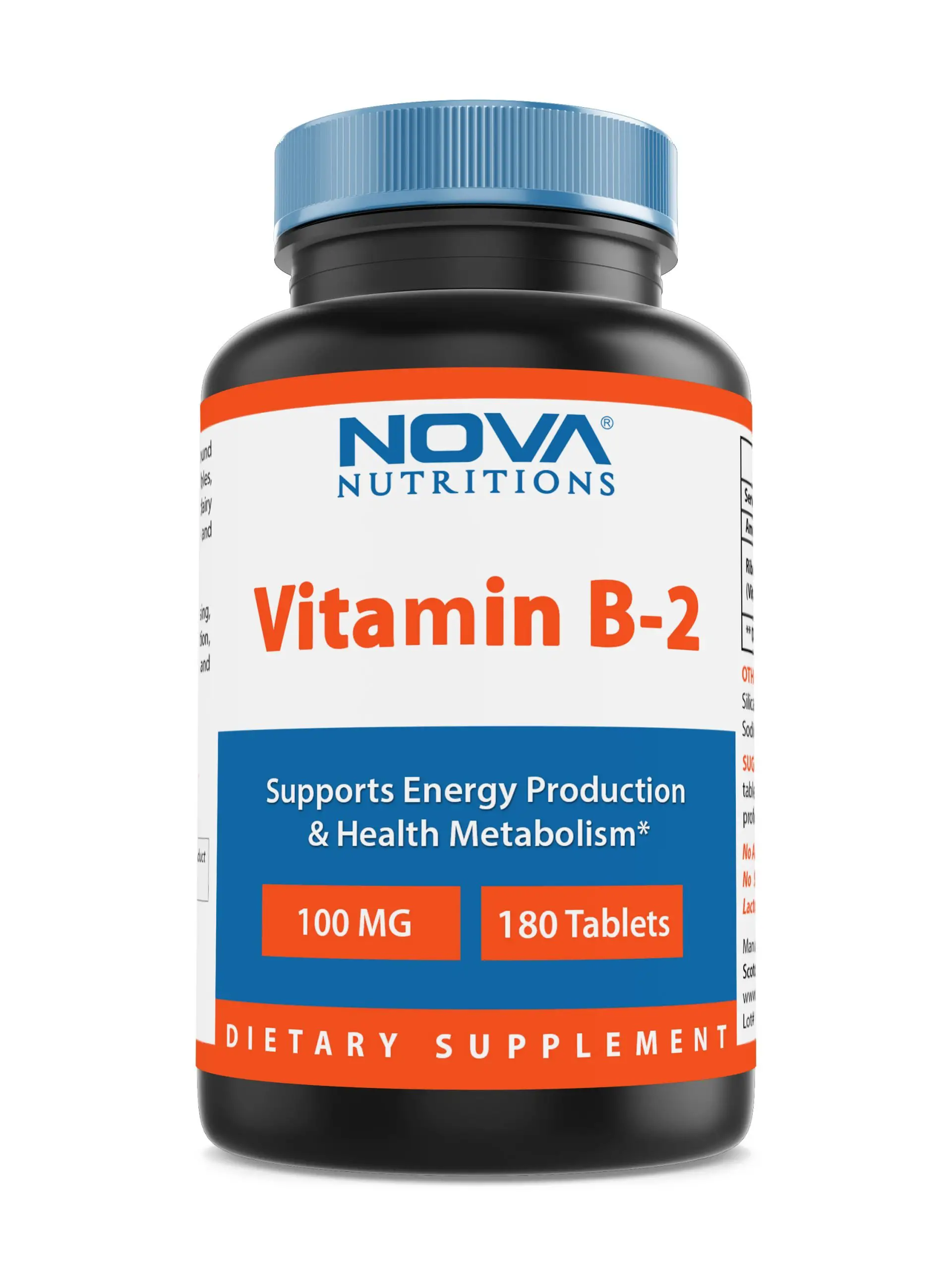 Nova Nutritions Vitamin B2 Riboflavin 100 mg 180 Tablets ...