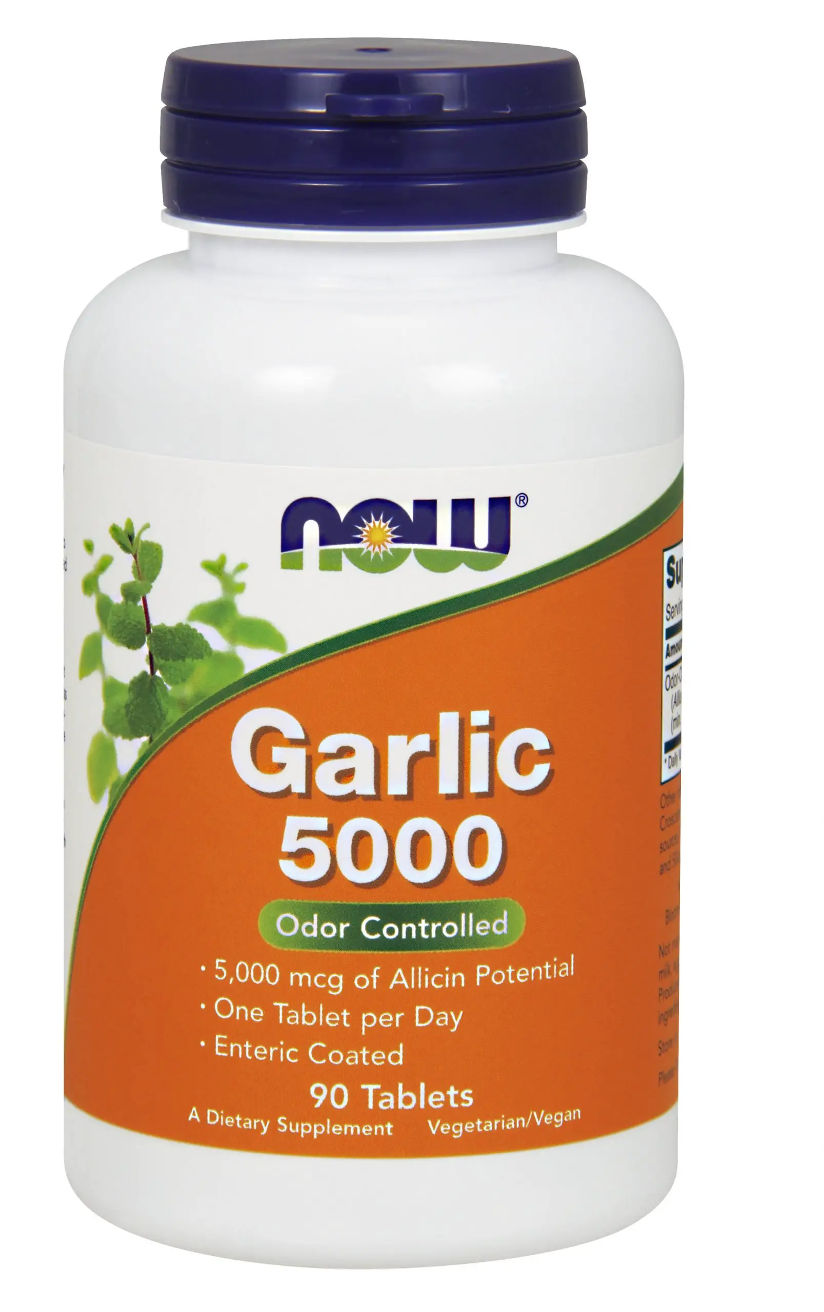 NOW Supplements, Garlic 5,000 (Allium sativum), Enteric ...