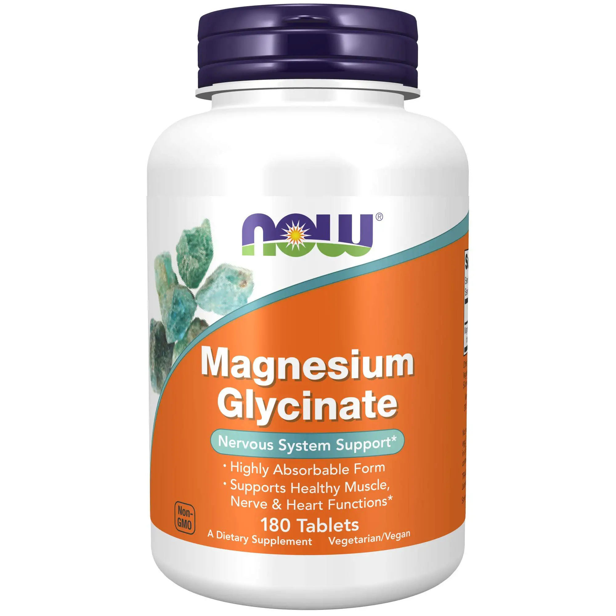 NOW Supplements, Magnesium Glycinate 100 mg, Highly ...