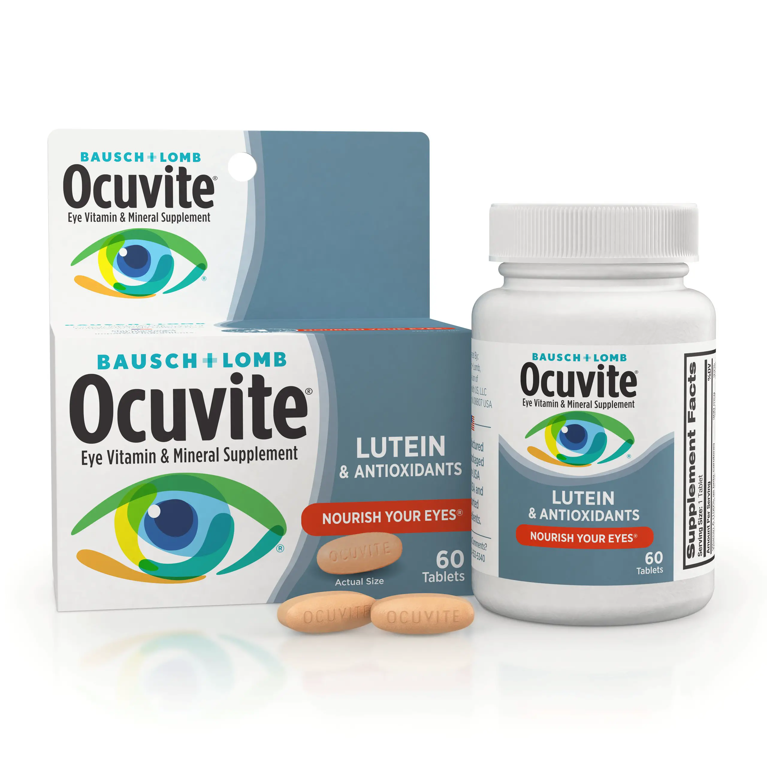 Ocuvite Eye Vitamin &  Mineral Supplement, Contains Zinc ...