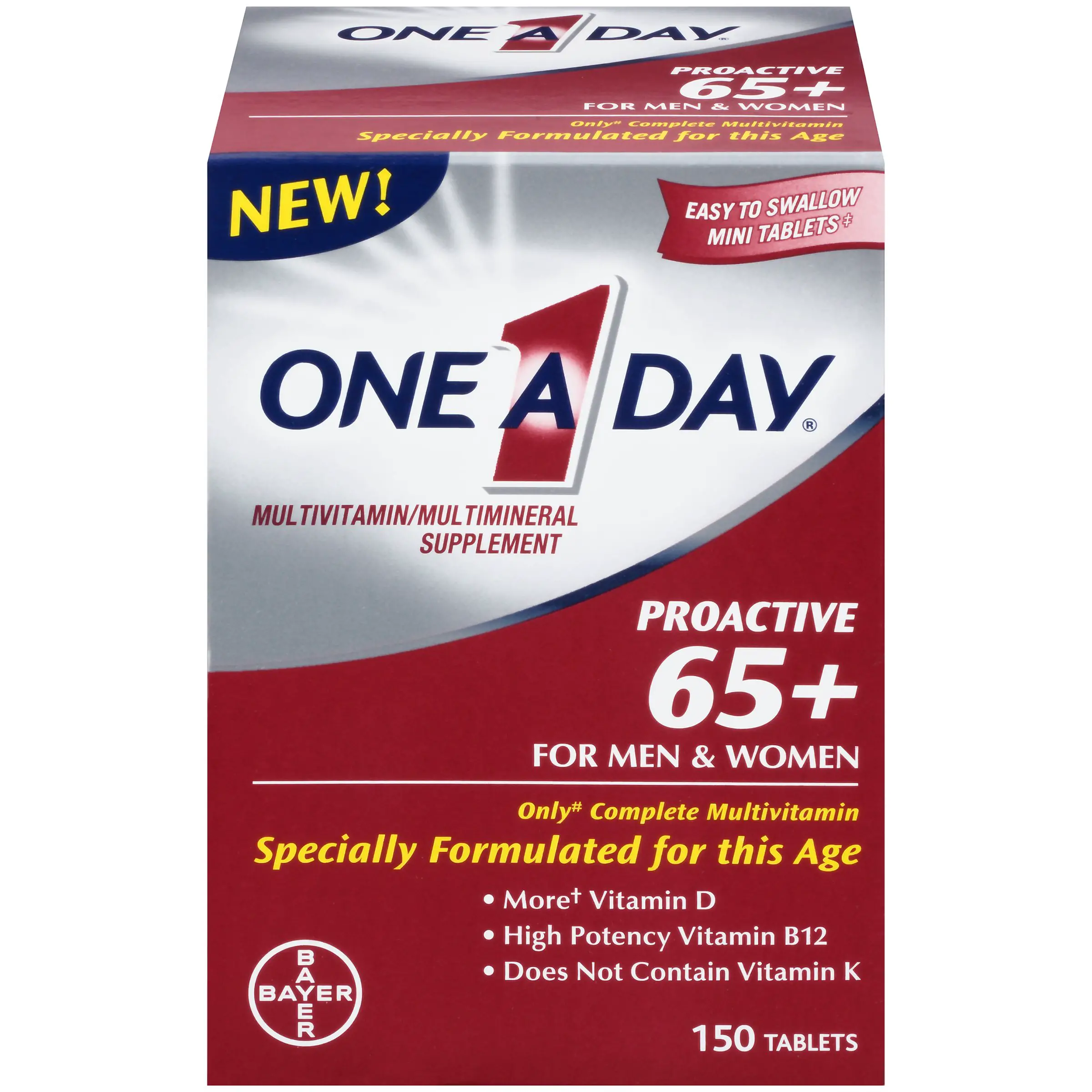ONE A DAY Proactive 65+ Multivitamin Supplement for Men ...