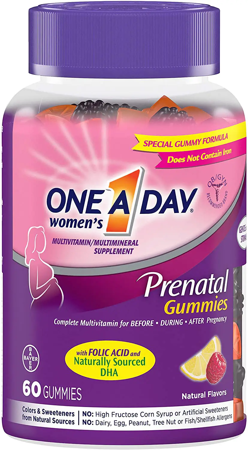 One A Day Womens Prenatal Multivitamin Gummies including ...