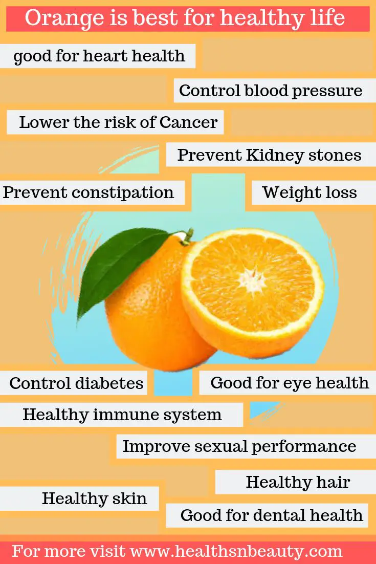 Orange benefits for healthy life
