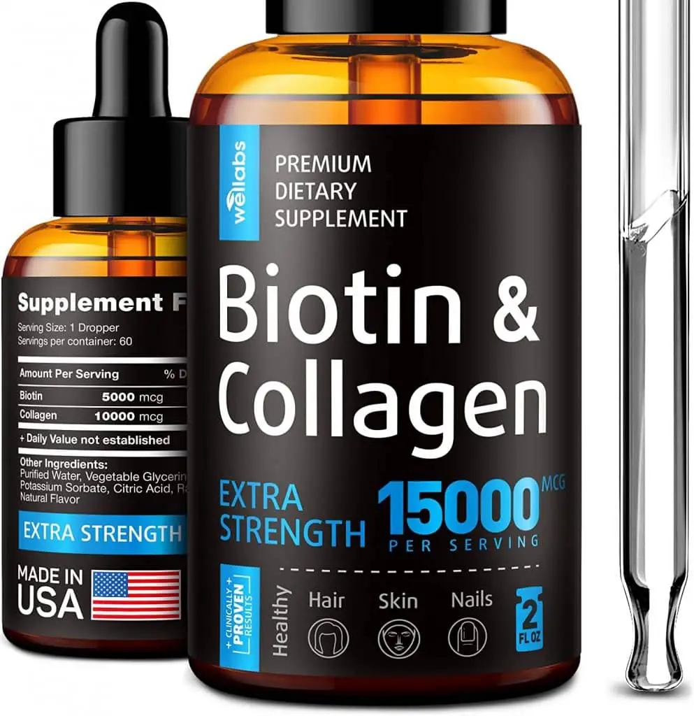 Premium Biotin &  Collagen Hair Growth Drops â Potent US Made Hair ...