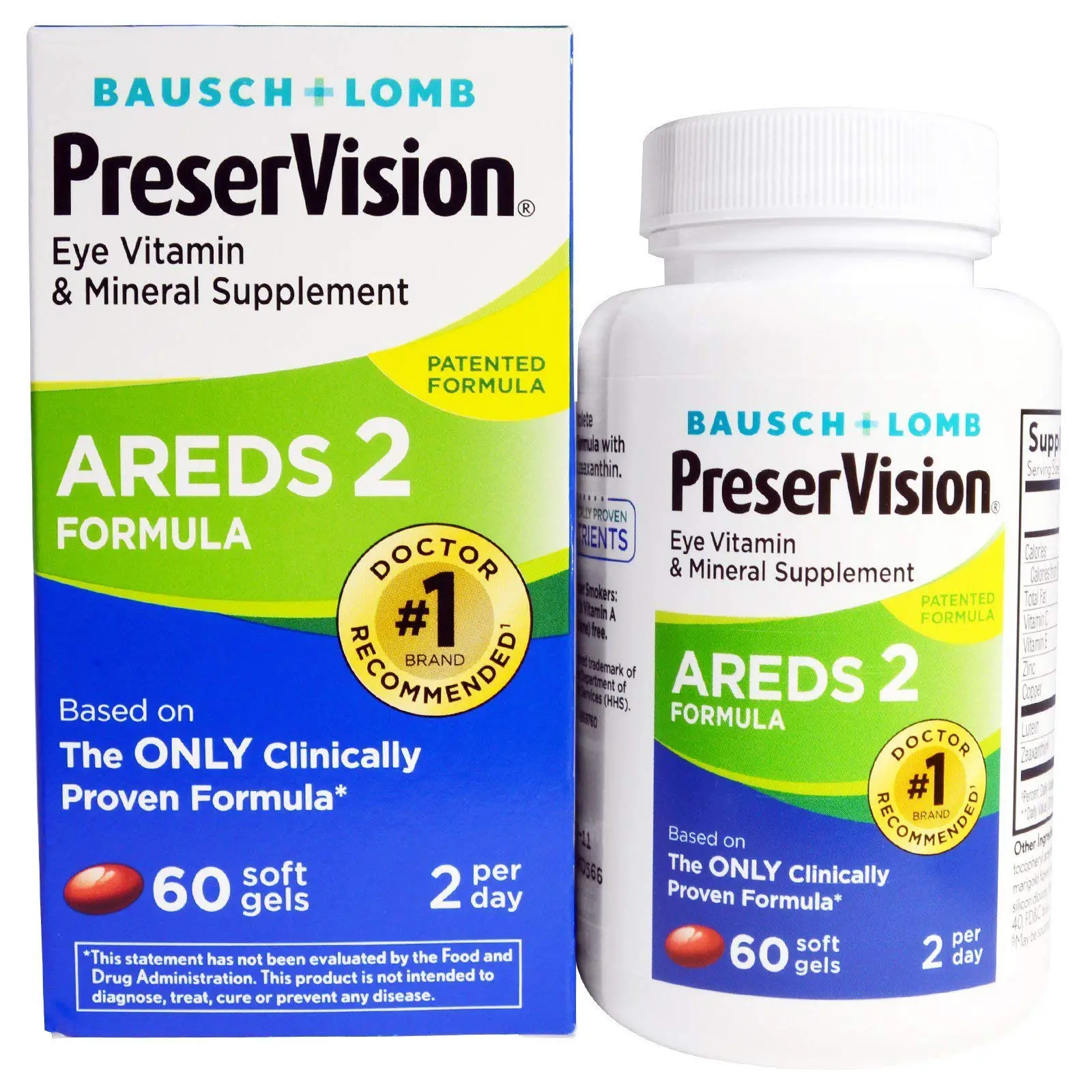 PreserVision Eye Vitamin and Mineral Supplement Areds 2 Formula 60 CT ...