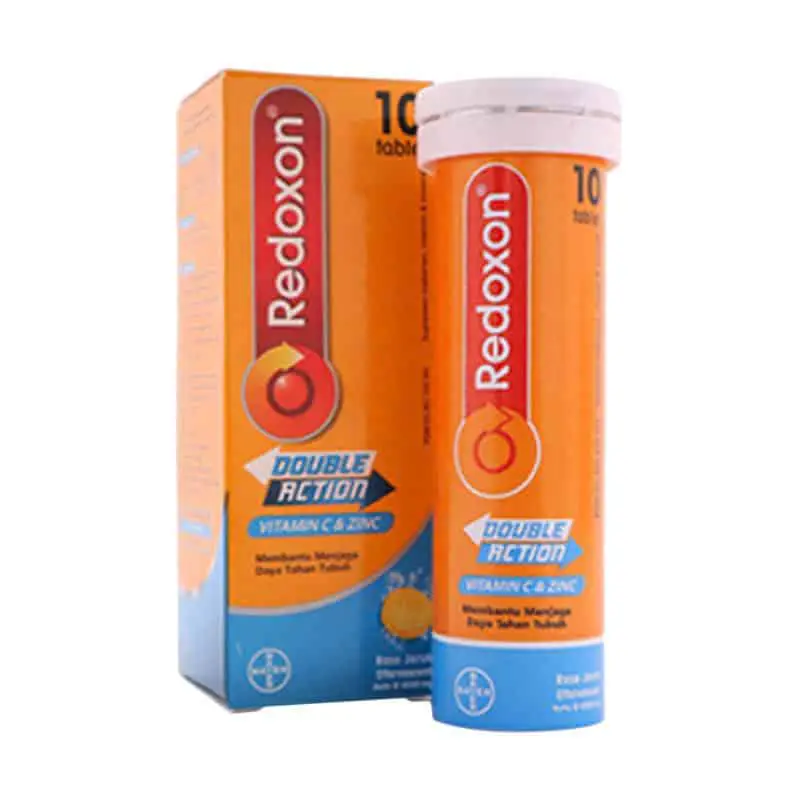 Redoxon Bayer Orange Effervescent Double Action Vitamin C 1000mg &  Zinc ...