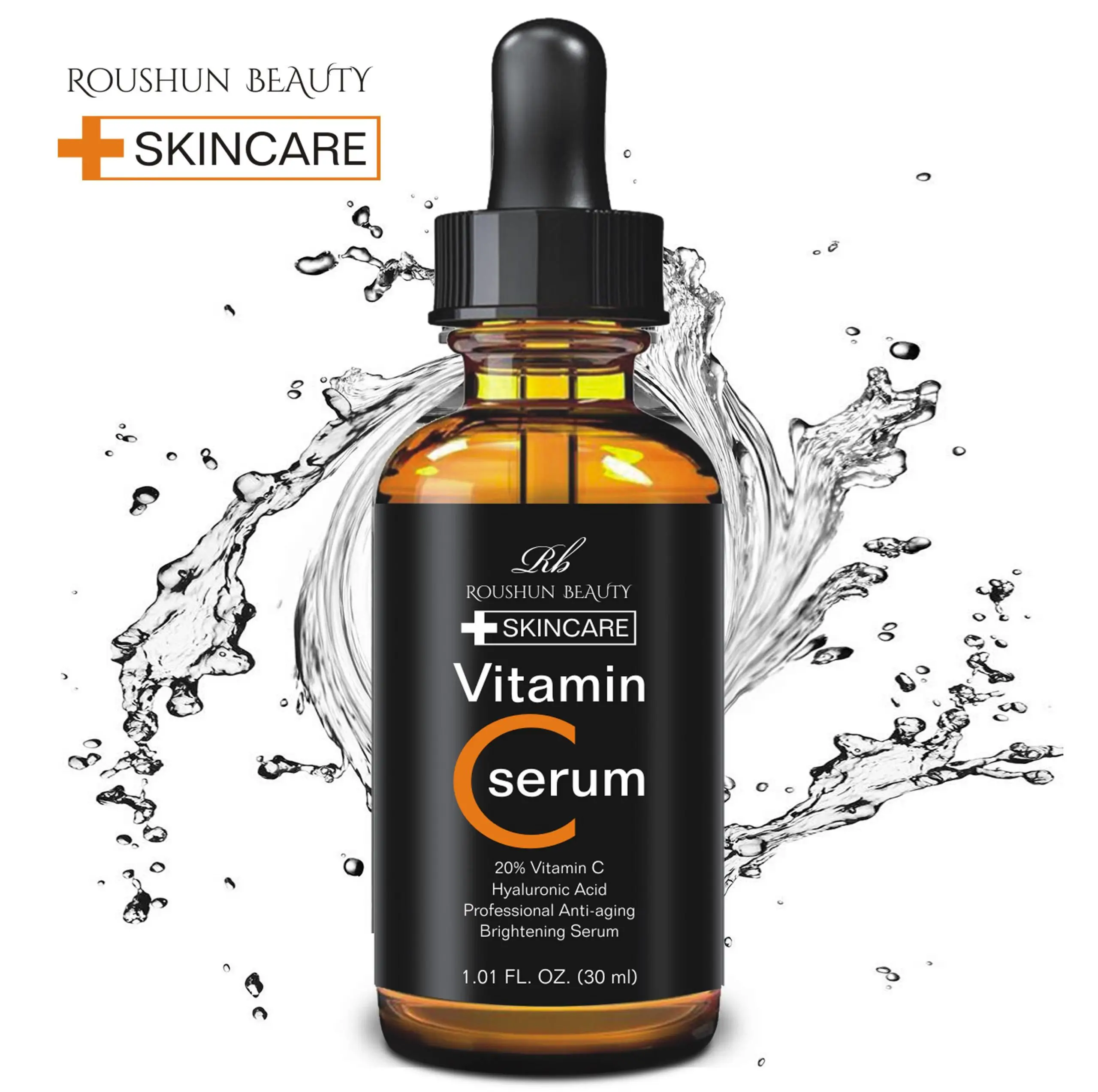 Roushun Vitamin C Serum With Hyaluronic Acid &  Vit E
