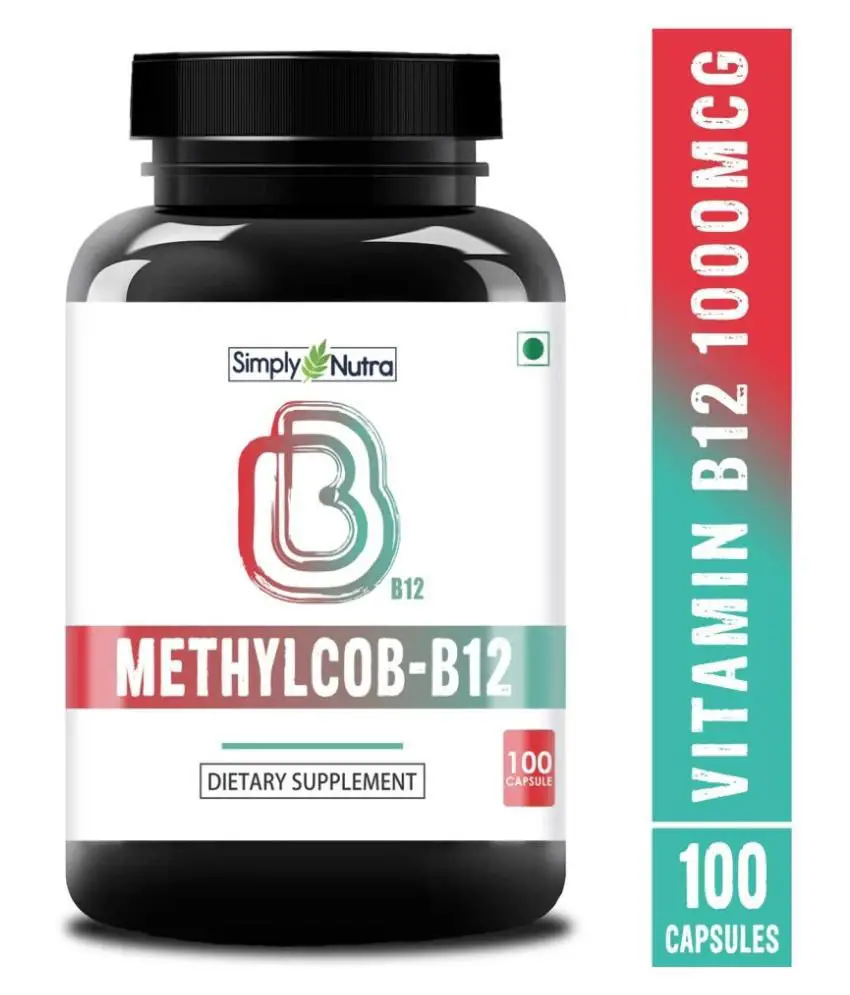 Simply Nutra Methylcobalamin Vitamin B12 100 no.s Vitamins ...
