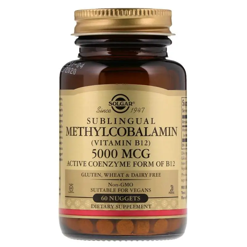Solgar Sublingual Methylcobalamin (Vitamin B12) 5000 mcg ...