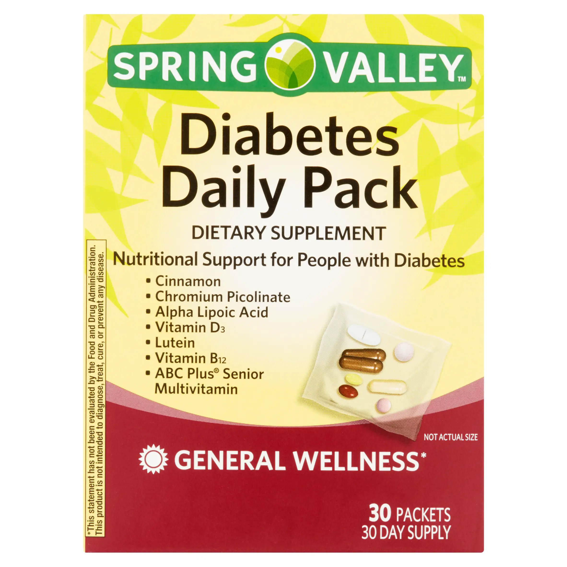 Spring Valley Diabetes Daily Pack, 30 Ct