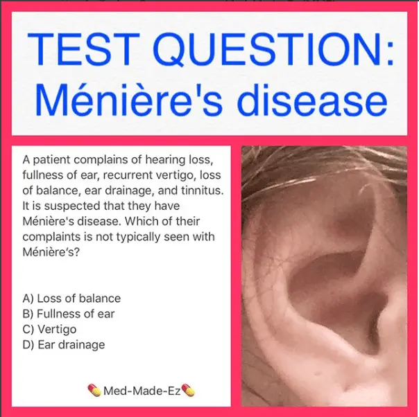 TEST QUESTION: Meniere