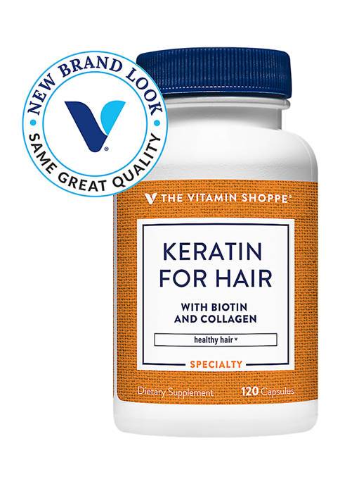 The Vitamin Shoppe Keratin For Hair with Biotin Collagen ...
