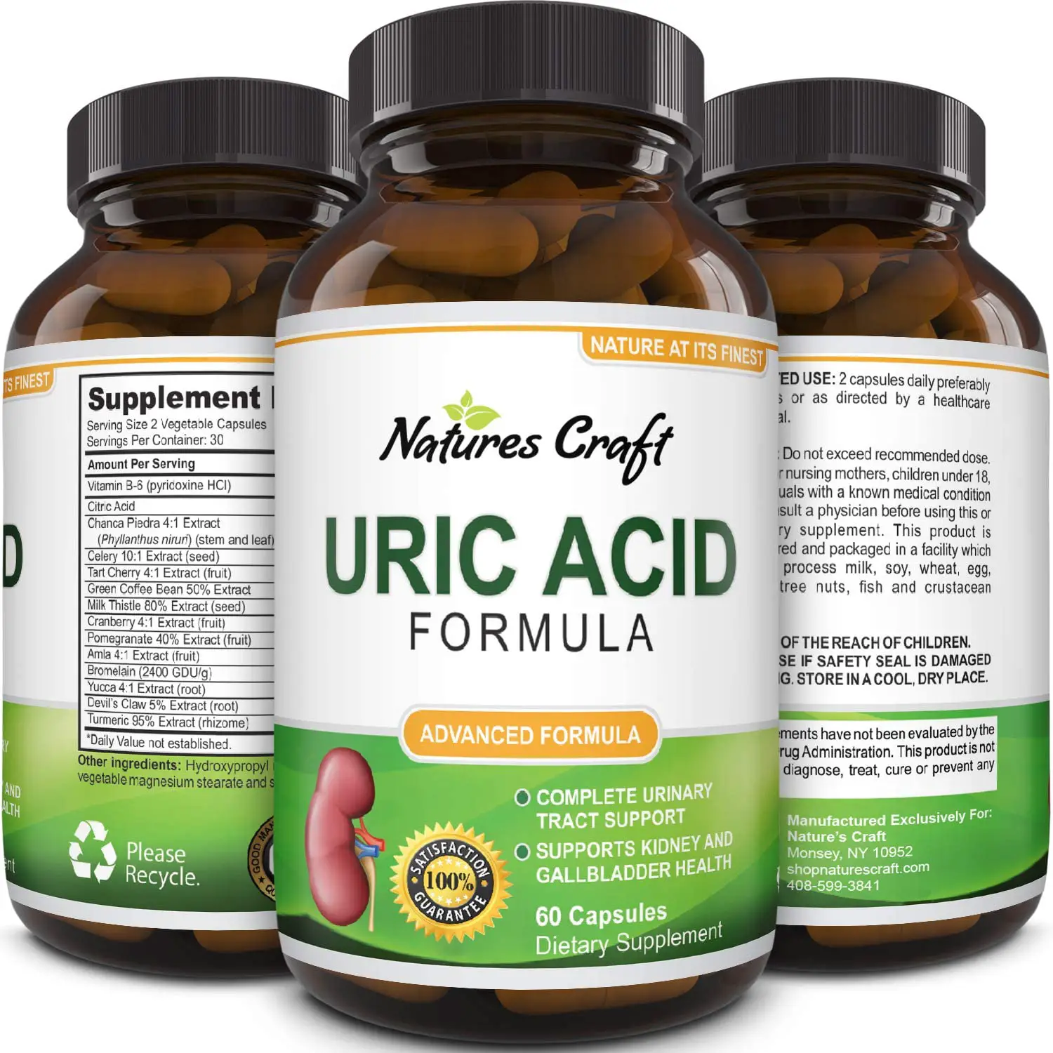 Uric Acid Kidney Support Vitamins for Men and Women ...