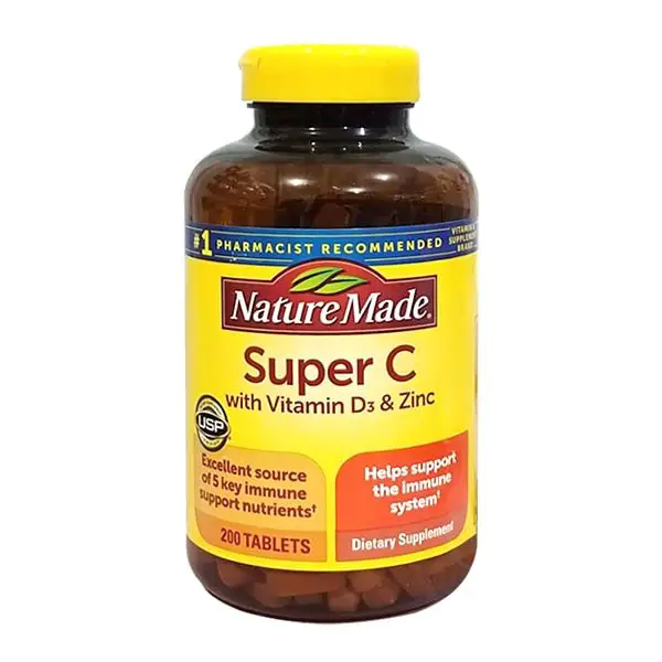 Viên ung Nature Made Super C With Vitamin D3 &  Zinc giá tt