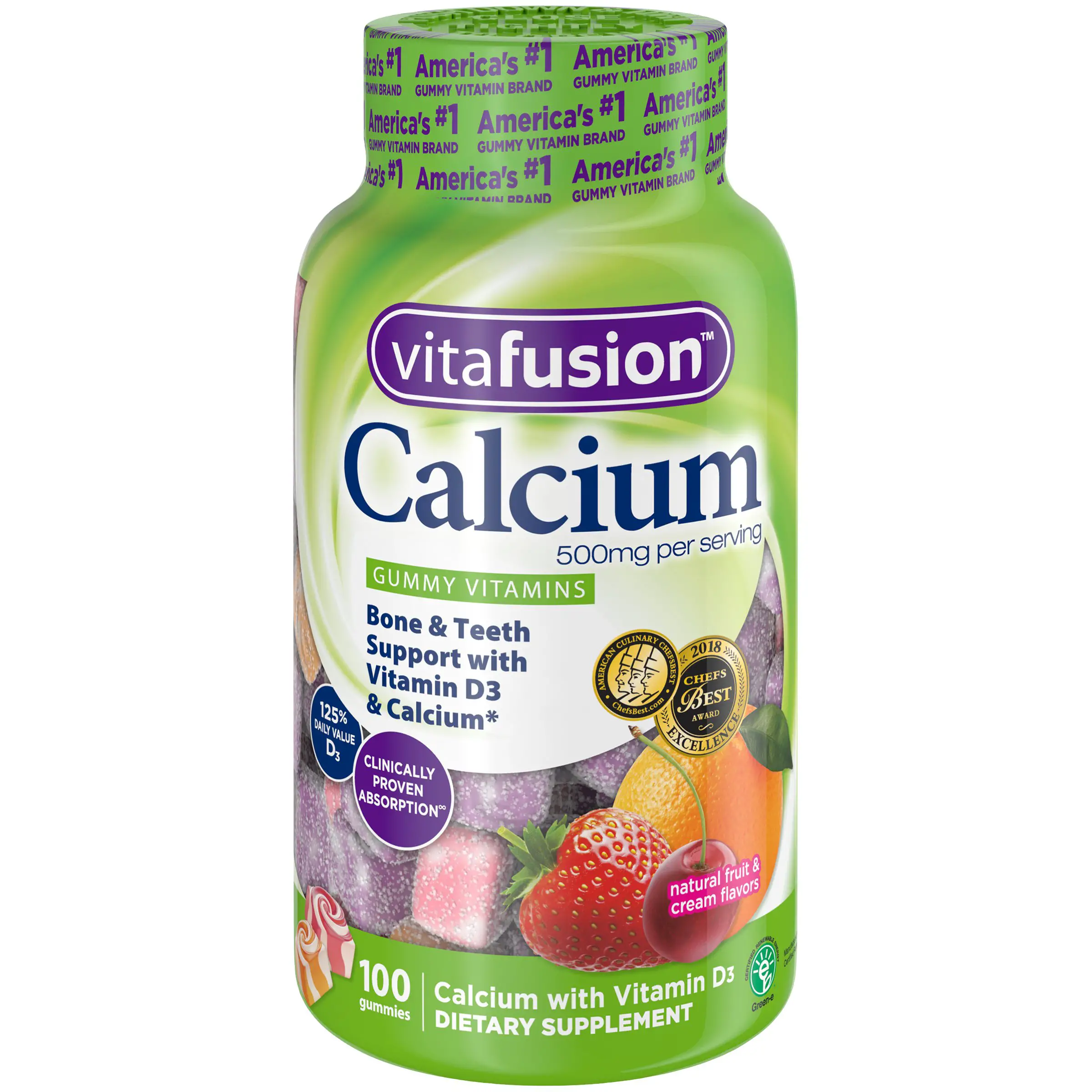 Vitafusion Calcium Gummy Vitamins, for Adults, 100 Gummies ...