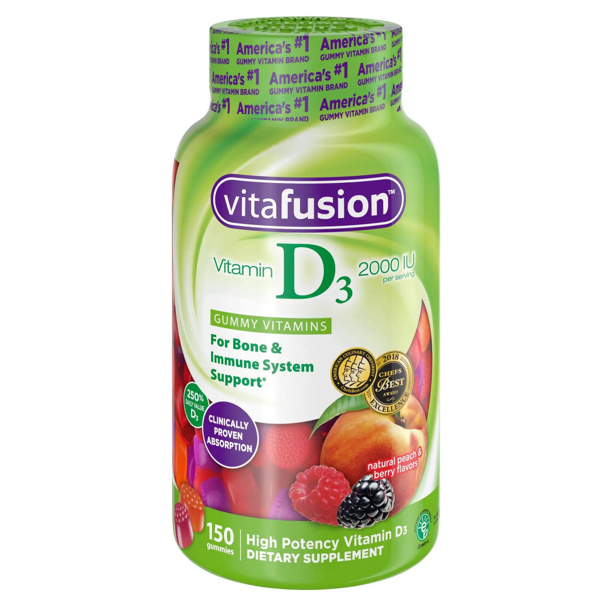 Vitafusion Vitamin D3 Dietary Supplement Adult Gummies ...