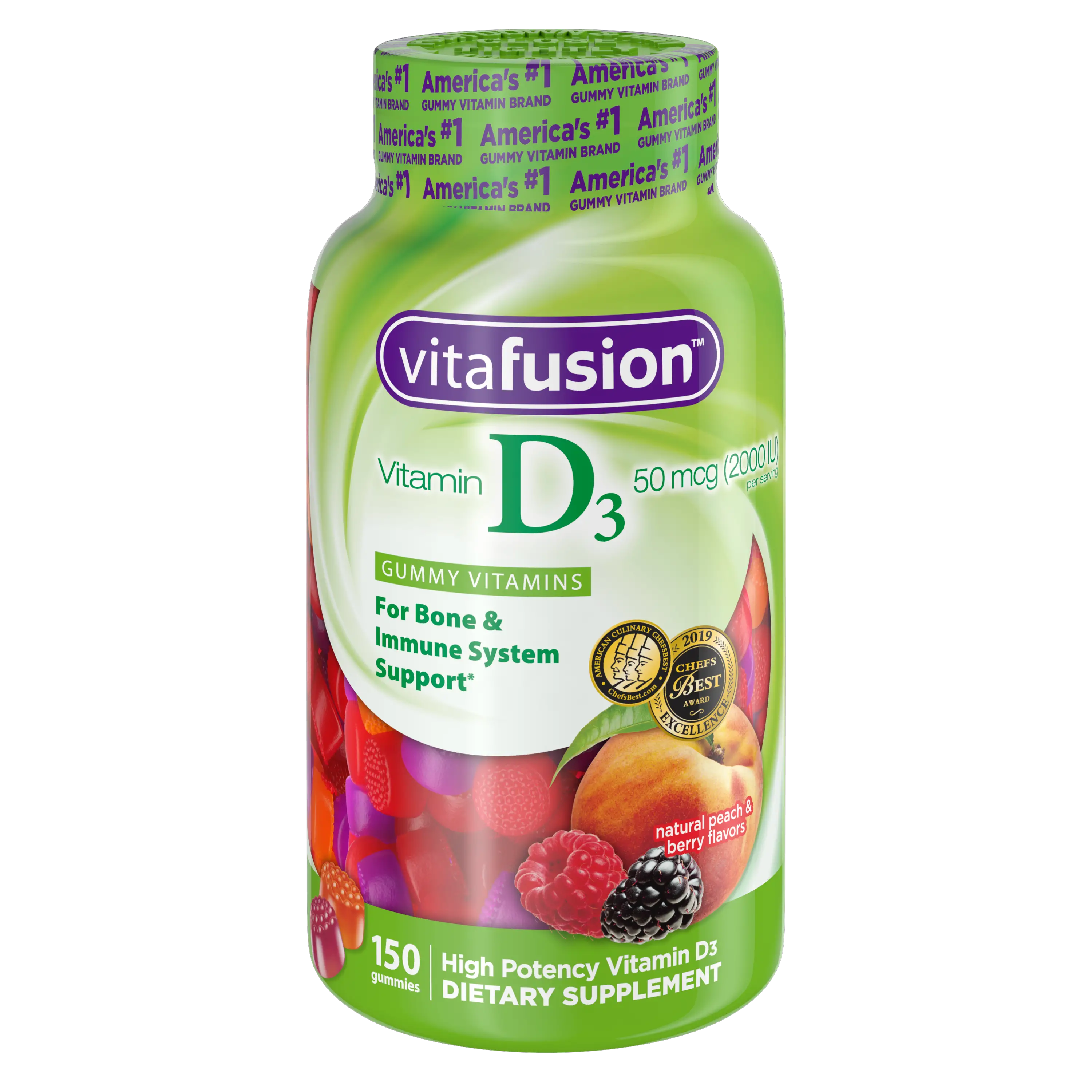 Vitafusion Vitamin D3 Gummy Vitamins, 150 ct
