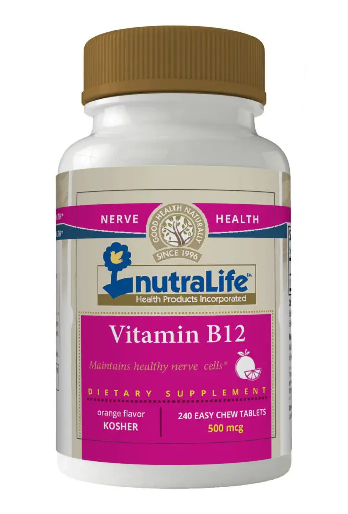 Vitamin B12 240 Easy Chew Tablets orange flavor ...