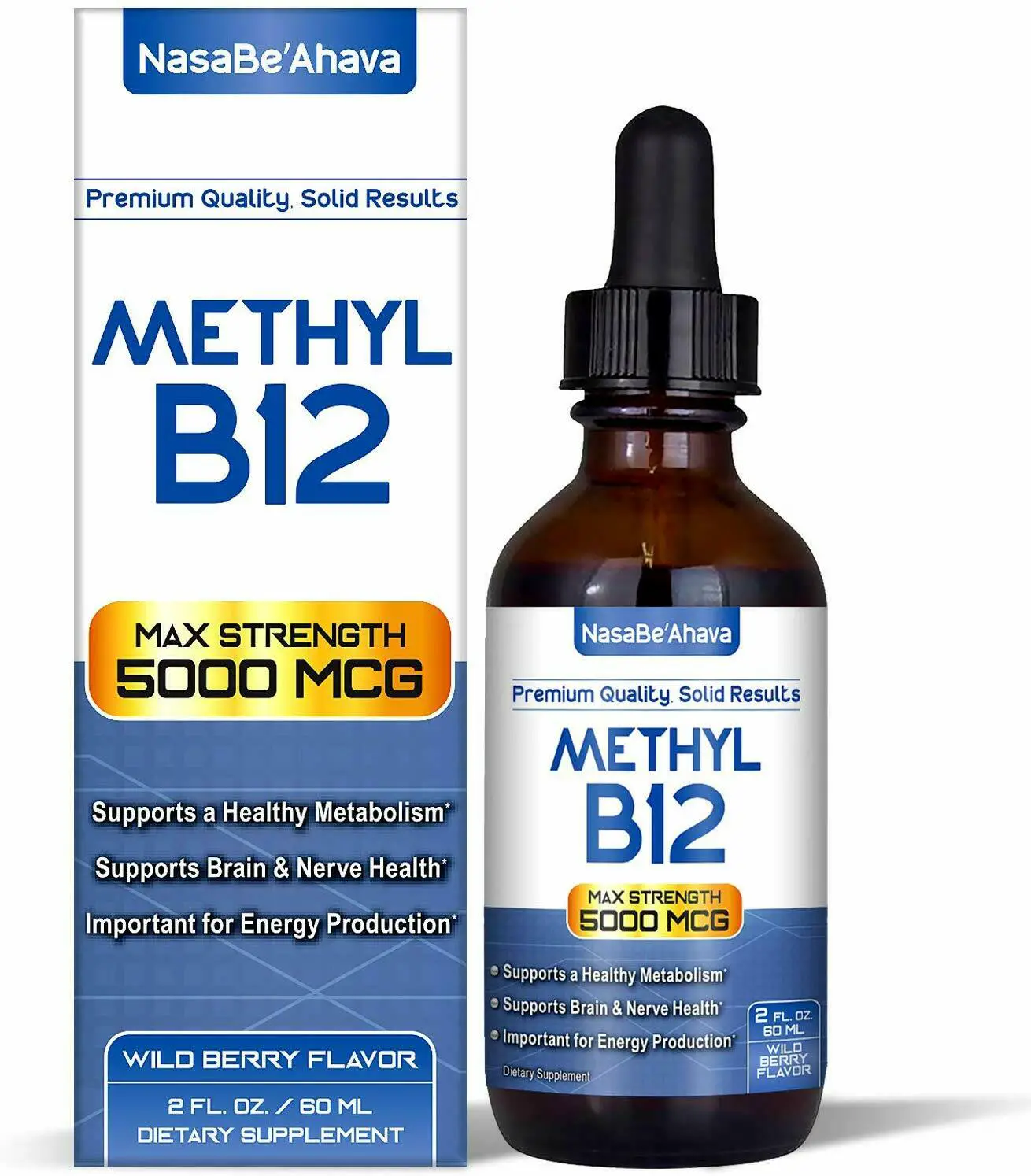 Vitamin B12 5000mcg Methylcobalamin Sublingual Liquid Drops