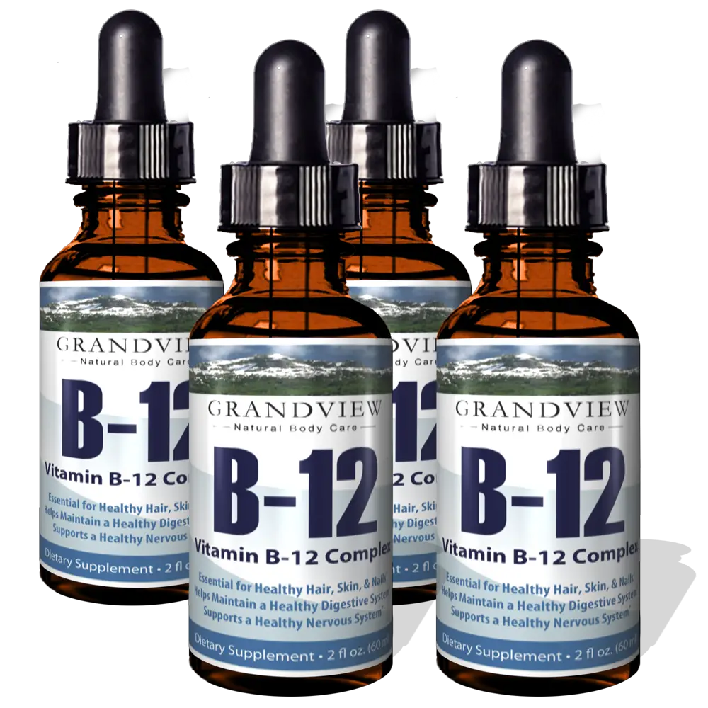 Vitamin B12 Complex Liquid Drops 4 Pack