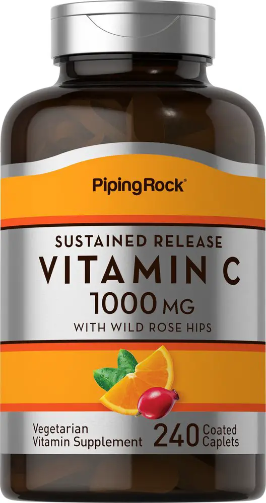 Vitamin C 1000 mg w/ Rose Hips Timed Release 240 Coated Caplets ...