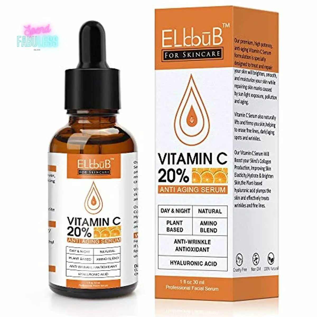 Vitamin C 20% Serum Hyaluronic Acid Retinol Anti Aging Dark Spots ...