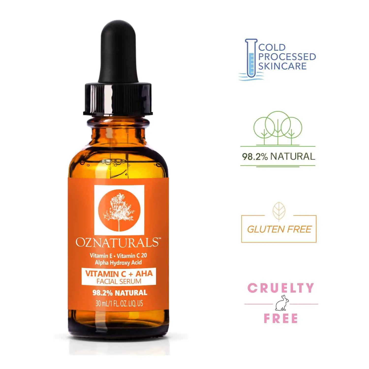 Vitamin C Skin Serum for Face with Alpha Hydroxy Acid and Anti Aging ...