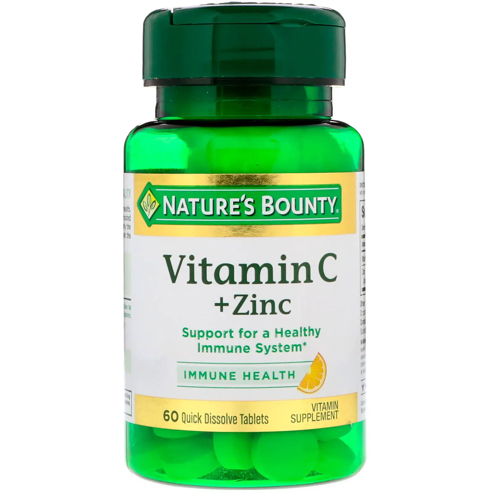 Vitamin C + Zinc, Natural Citrus Flavor, 60 Quick Dissolve ...