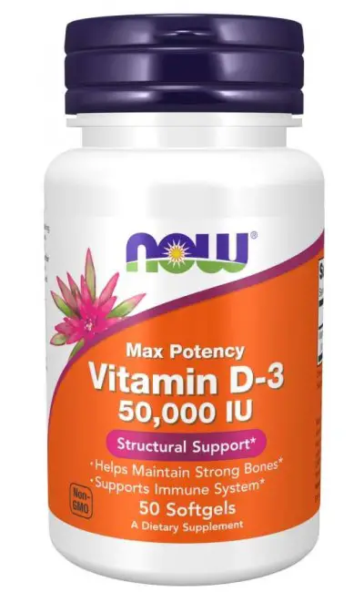 Vitamin D3 50.000 IU 50 Softgels NOW