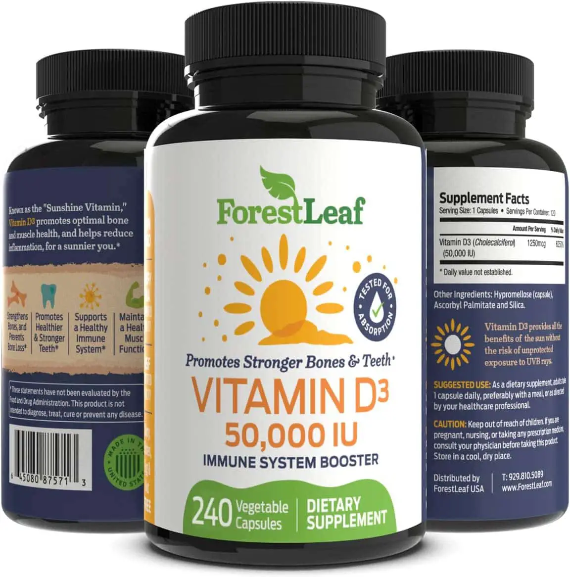 Vitamin D3 50,000 IU Weekly Supplement