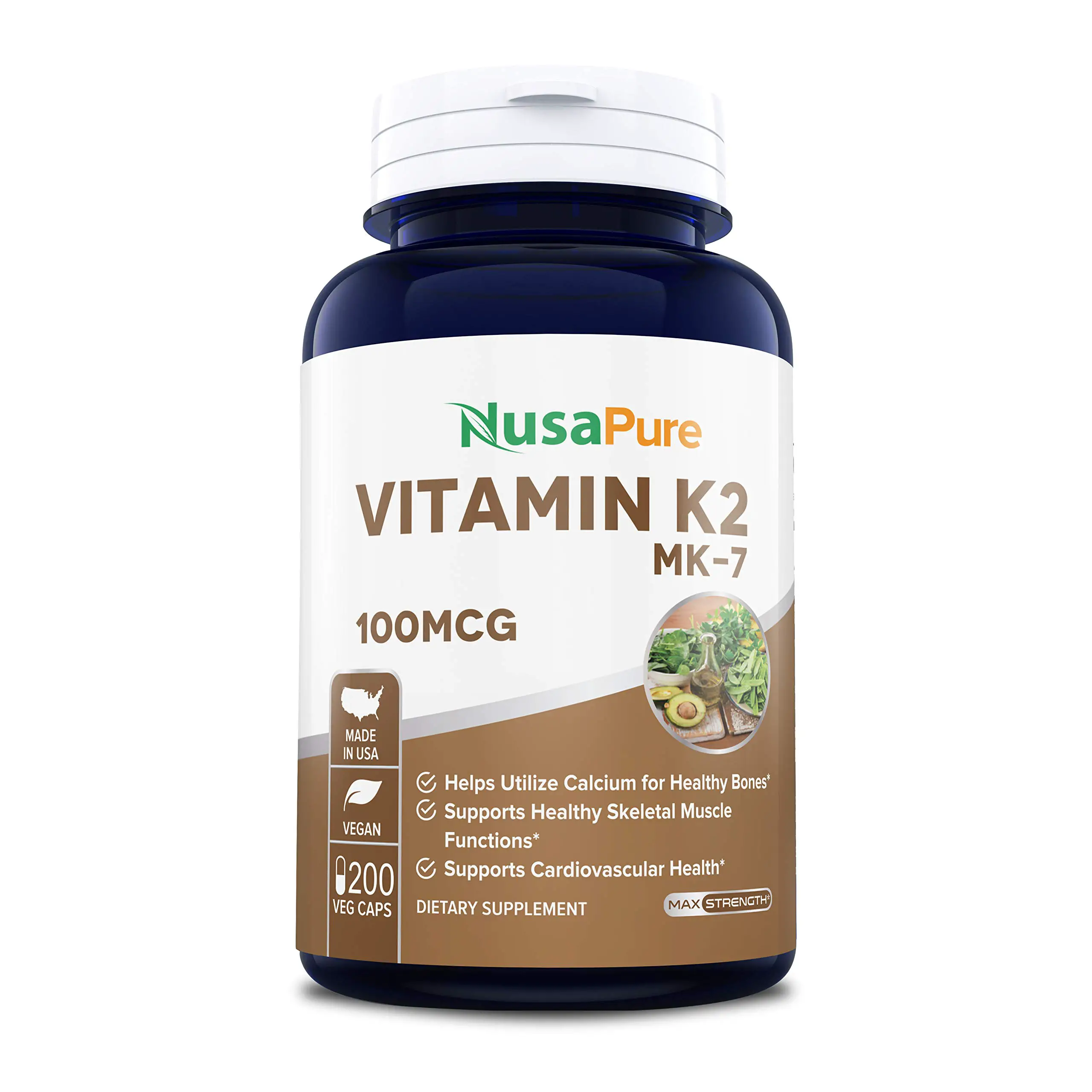 Vitamin K2 MK7 100mcg 200 Veggie Caps (Non