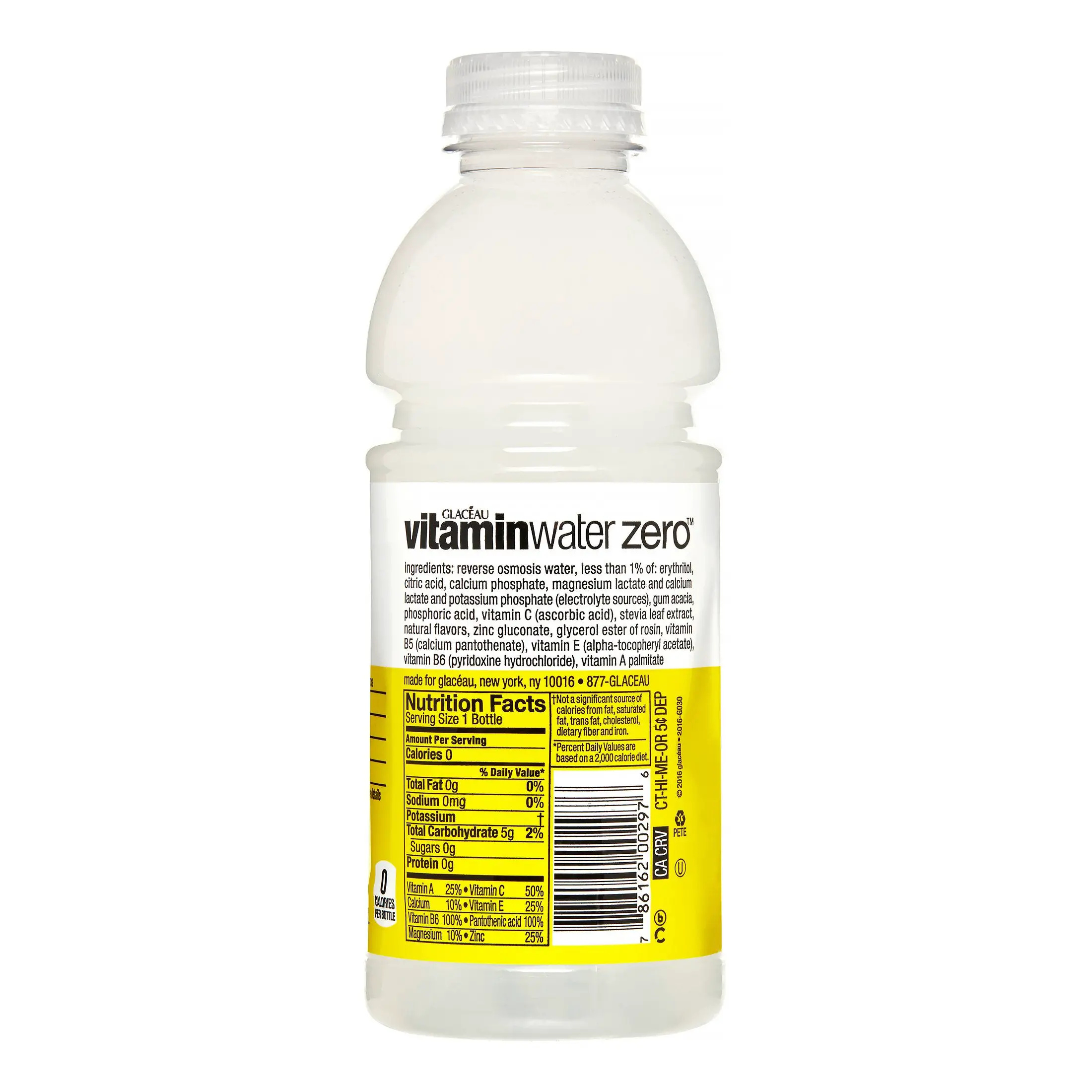 Vitamin Water: Zero Calories but 5g Carbohydrates : keto