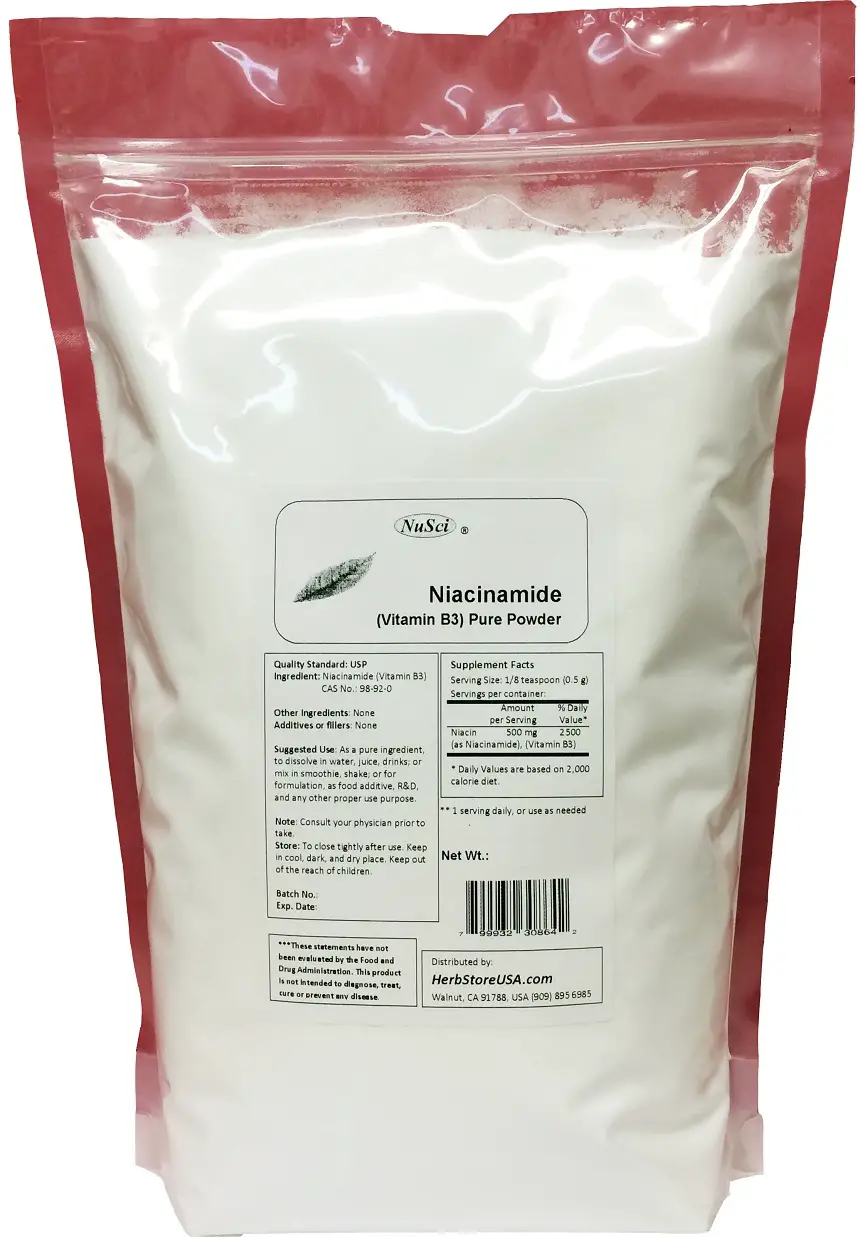 Where to Buy Bulk Niacinamide Nicotinamide Vitamin B3 Pure Powder USP